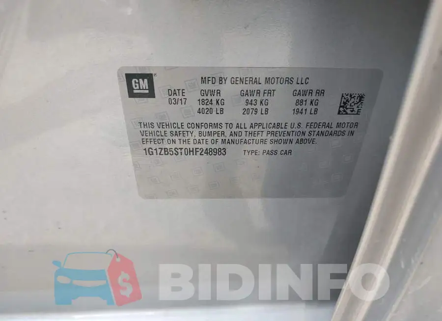 1G1ZB5ST0HF248983 Photo# 9