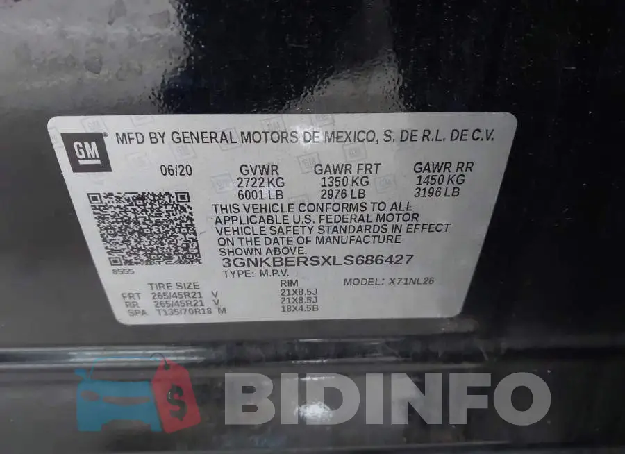 3GNKBERSXLS686427 Photo# 9