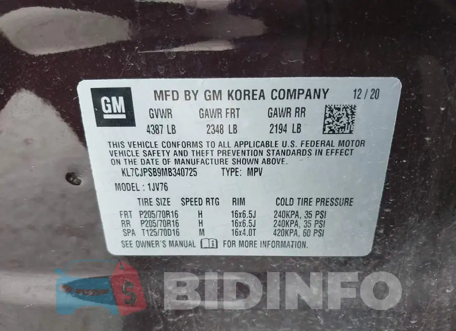 KL7CJPSB9MB340725 Photo# 9