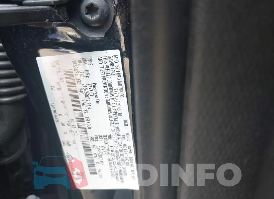 1FADP3J26HL256481 Photo# 9