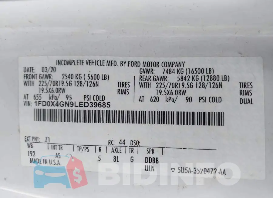 1FD0X4GN9LED39685 Photo# 9