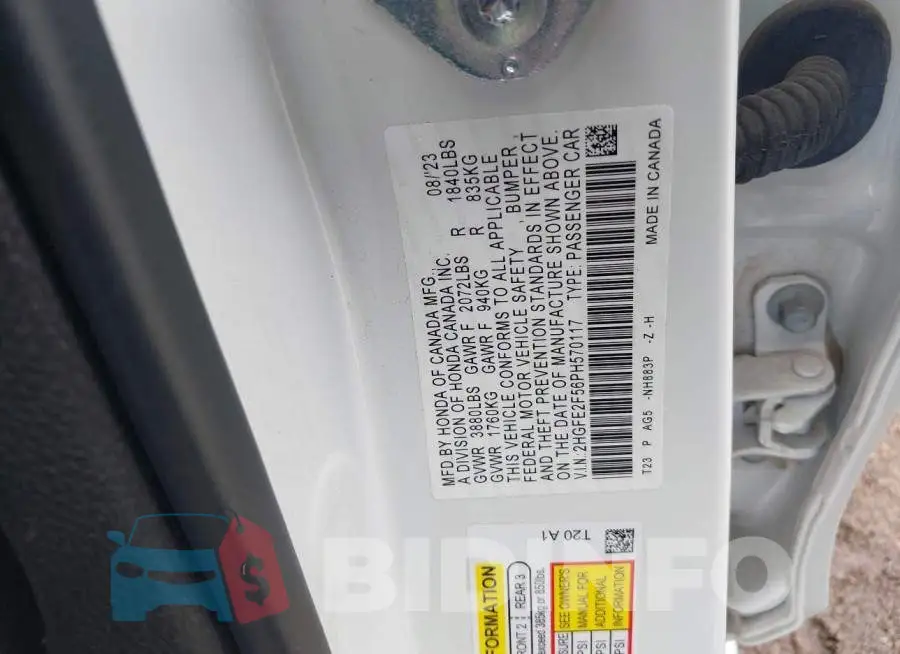 2HGFE2F56PH570117 Photo# 9