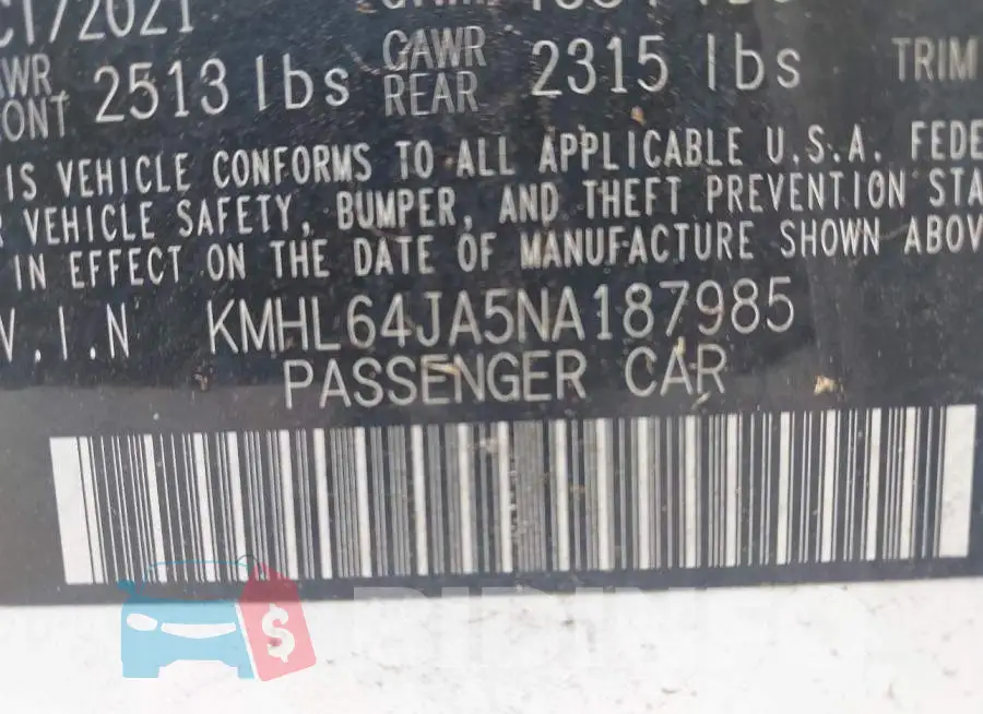 KMHL64JA5NA187985 Photo# 9