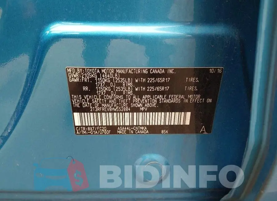 2T3RFREV8HW552884 Photo# 9