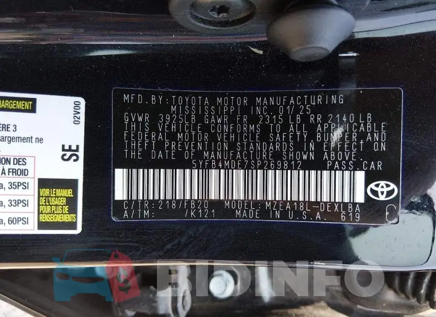 5YFB4MDE7SP269812 Photo# 9