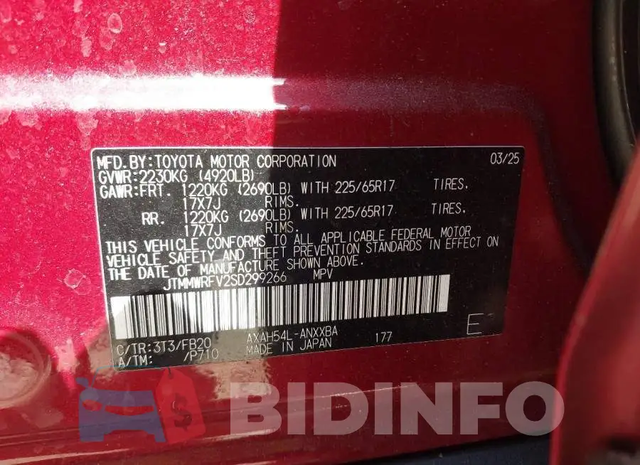 JTMMWRFV2SD299266 Photo# 9