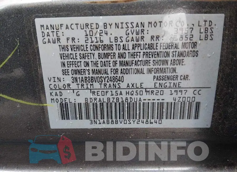 3N1AB8BV0SY248640 Photo# 9