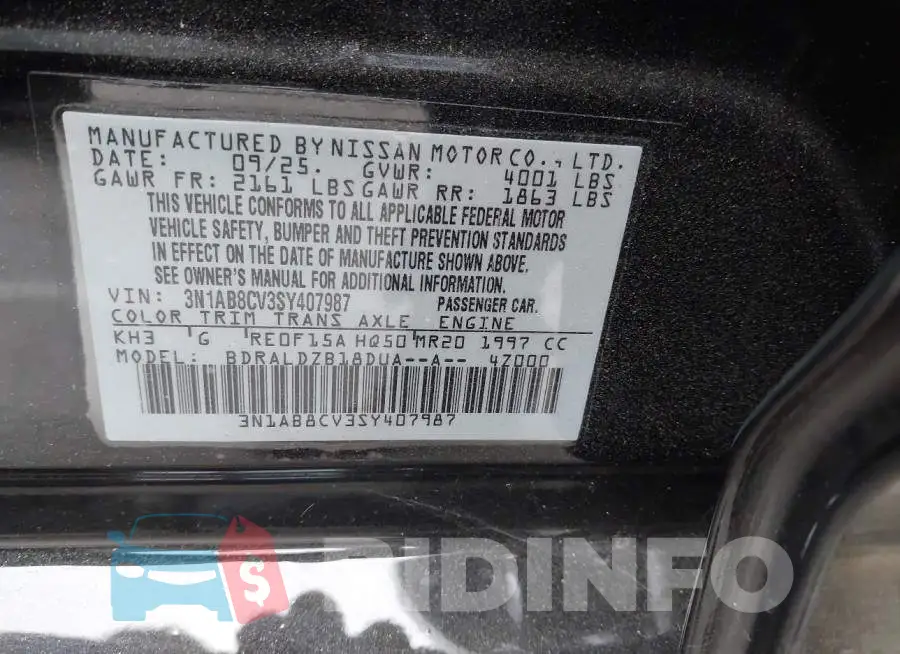 3N1AB8CV3SY407987 Photo# 9