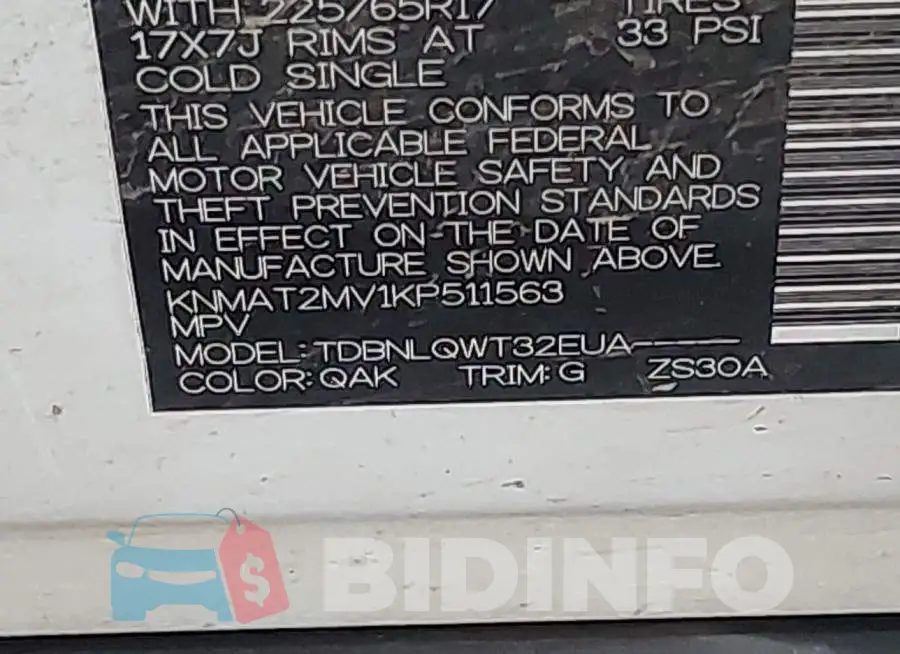 KNMAT2MV1KP511563 Photo# 9
