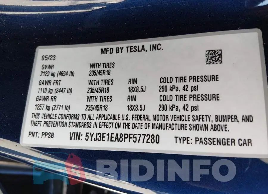 5YJ3E1EA8PF577280 Photo# 9