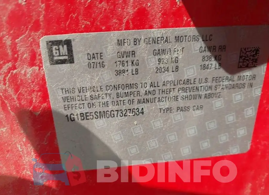 1G1BE5SM6G7327634 Photo# 9