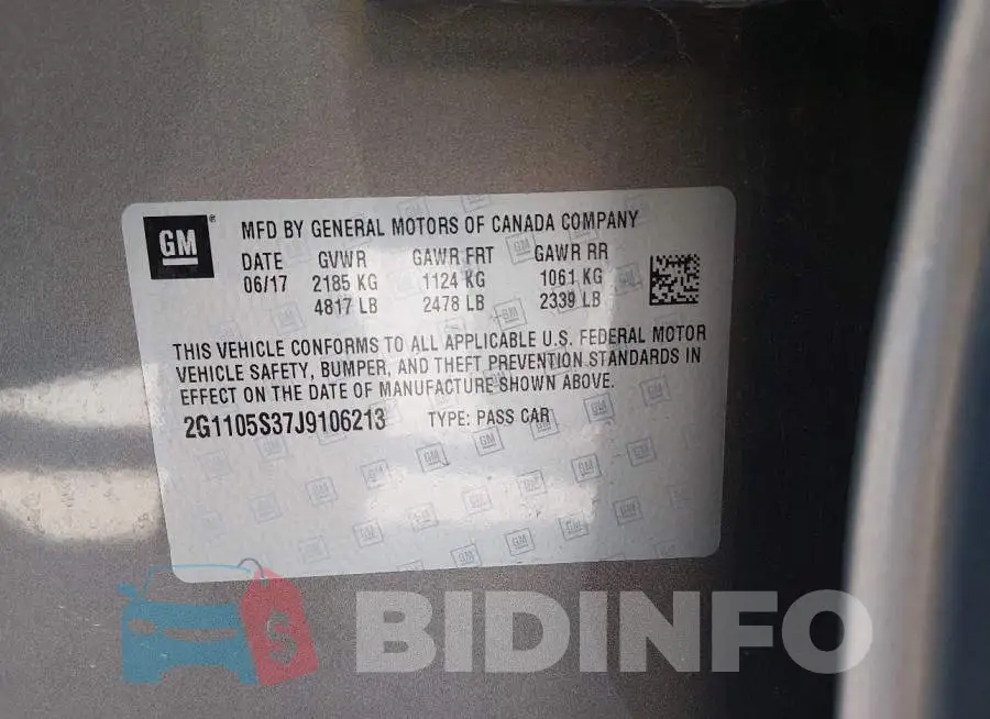 2G1105S37J9106213 Photo# 9