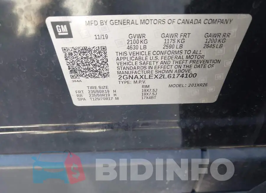 2GNAXLEX2L6174100 Photo# 9