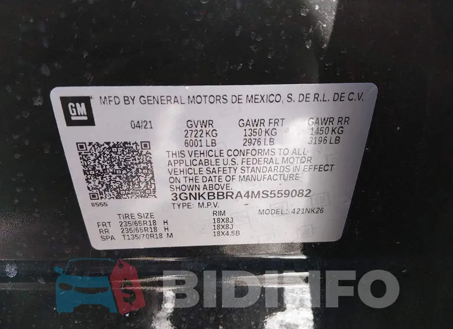3GNKBBRA4MS559082 Photo# 9