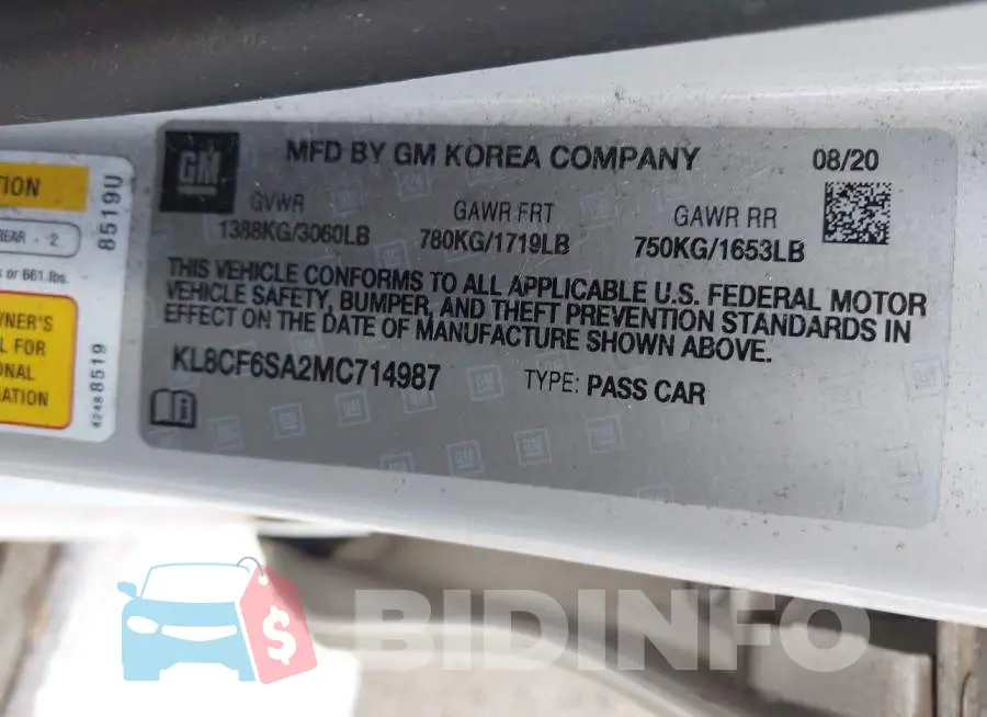 KL8CF6SA2MC714987 Photo# 9