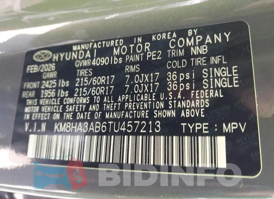 KM8HA3AB6TU457213 Photo# 9