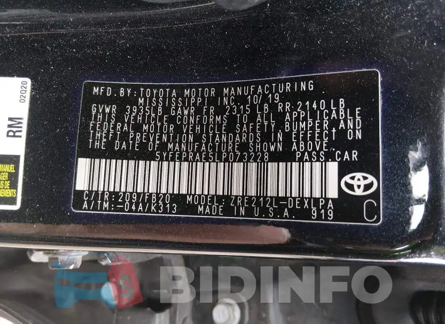5YFEPRAE5LP073228 Photo# 9