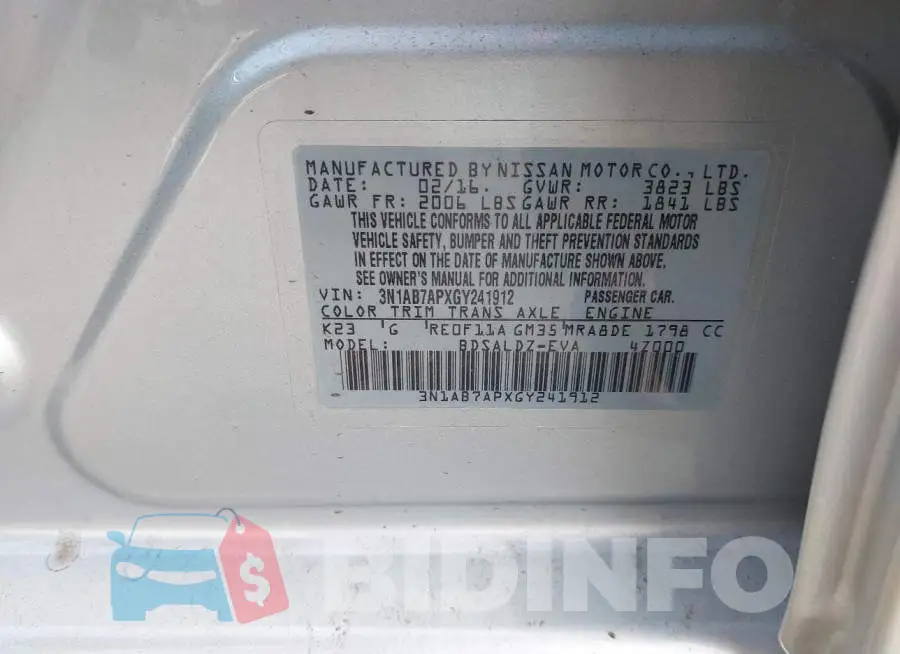 3N1AB7APXGY241912 Photo# 9