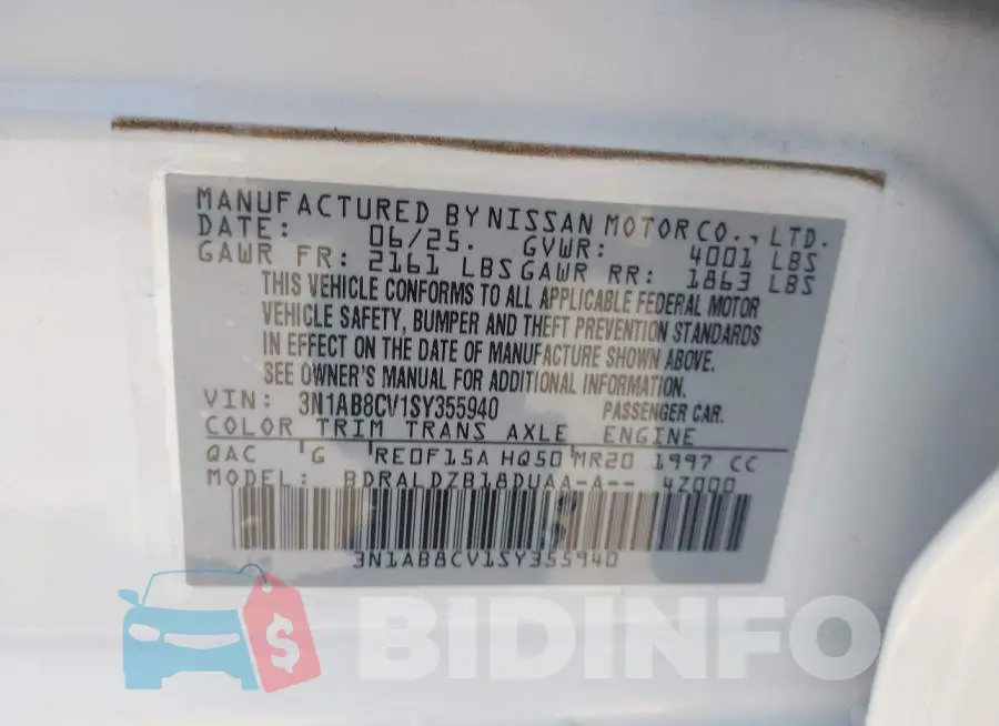 3N1AB8CV1SY355940 Photo# 9