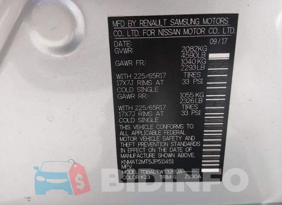 KNMAT2MT5JP511451 Photo# 9
