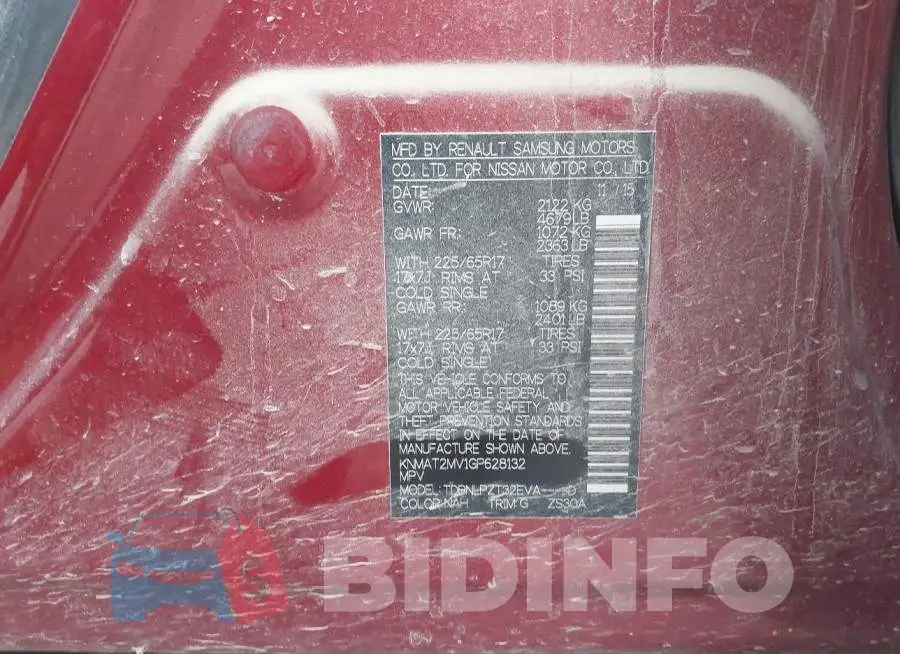 KNMAT2MV1GP628132 Photo# 9