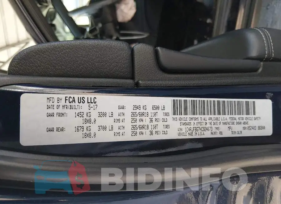 1C4RJFBG7HC924673 Photo# 9
