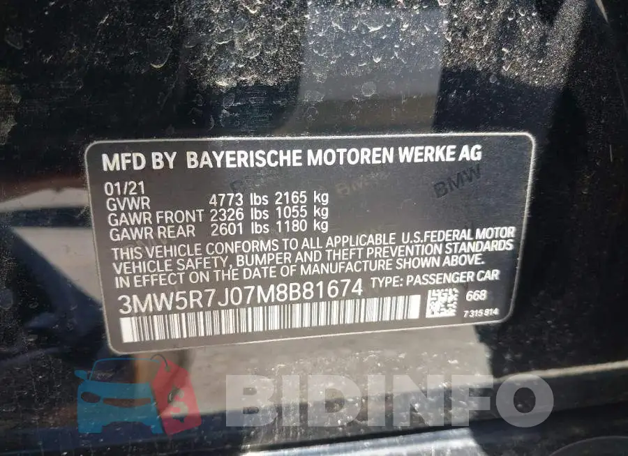 3MW5R7J07M8B81674 Photo# 9