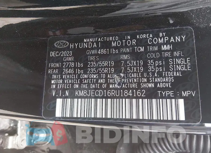 KM8JECD16RU184162 Photo# 9