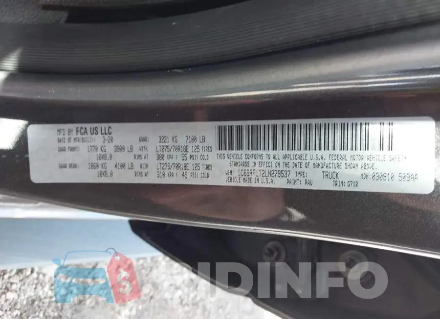 1C6SRFLT2LN279537 Photo# 9
