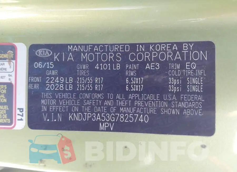 KNDJP3A53G7825740 Photo# 9