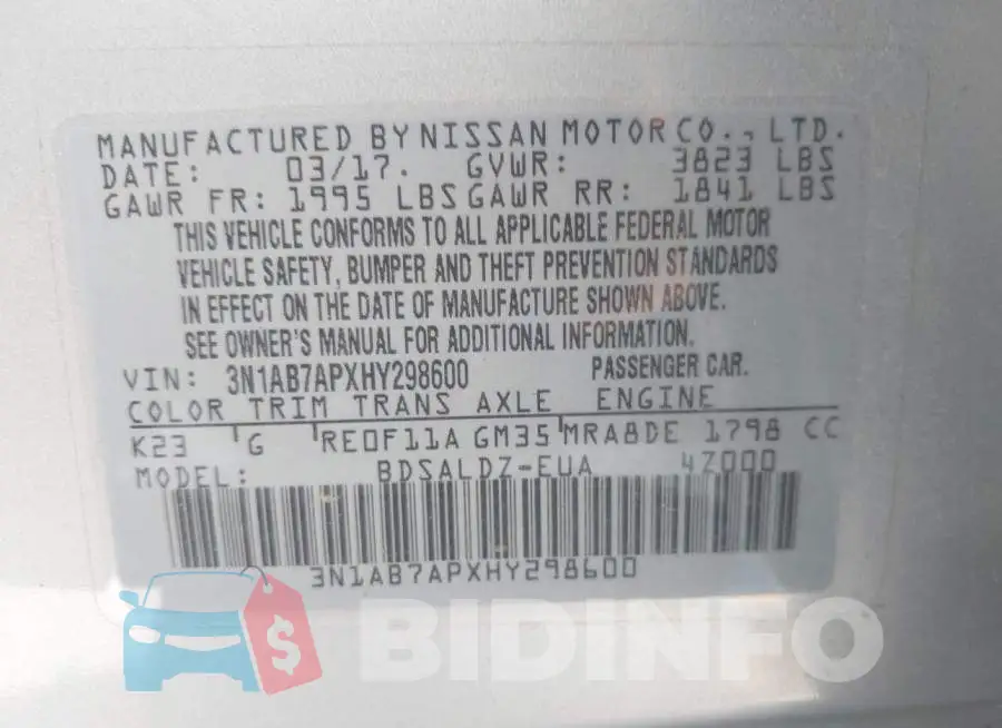 3N1AB7APXHY298600 Photo# 9