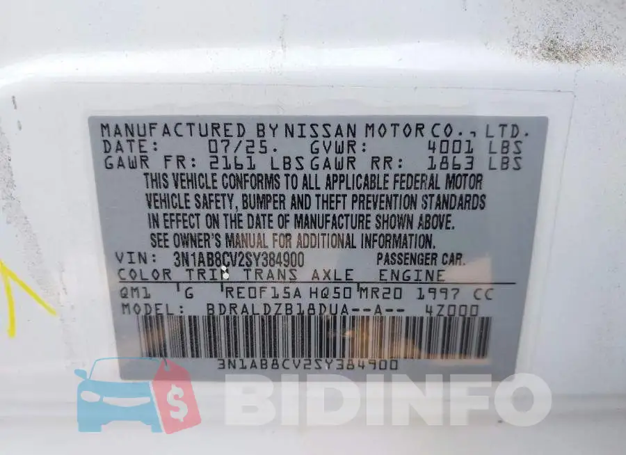 3N1AB8CV2SY384900 Photo# 9