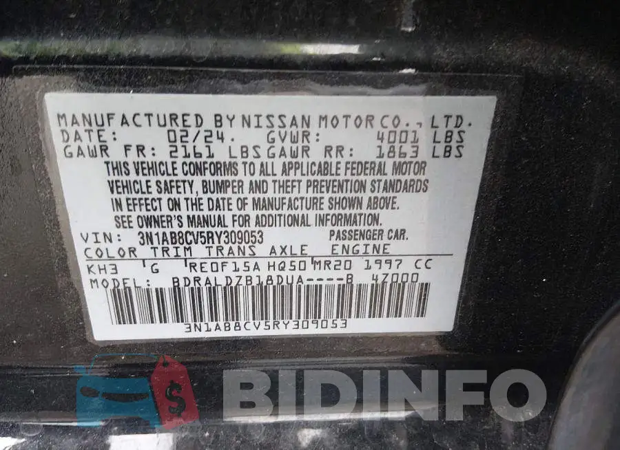 3N1AB8CV5RY309053 Photo# 9