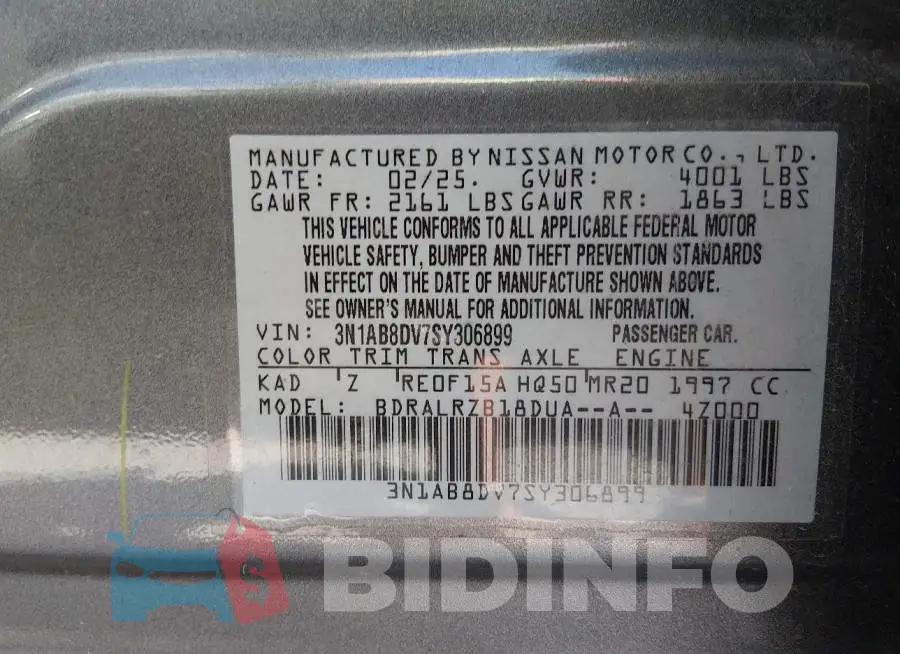 3N1AB8DV7SY306899 Photo# 9