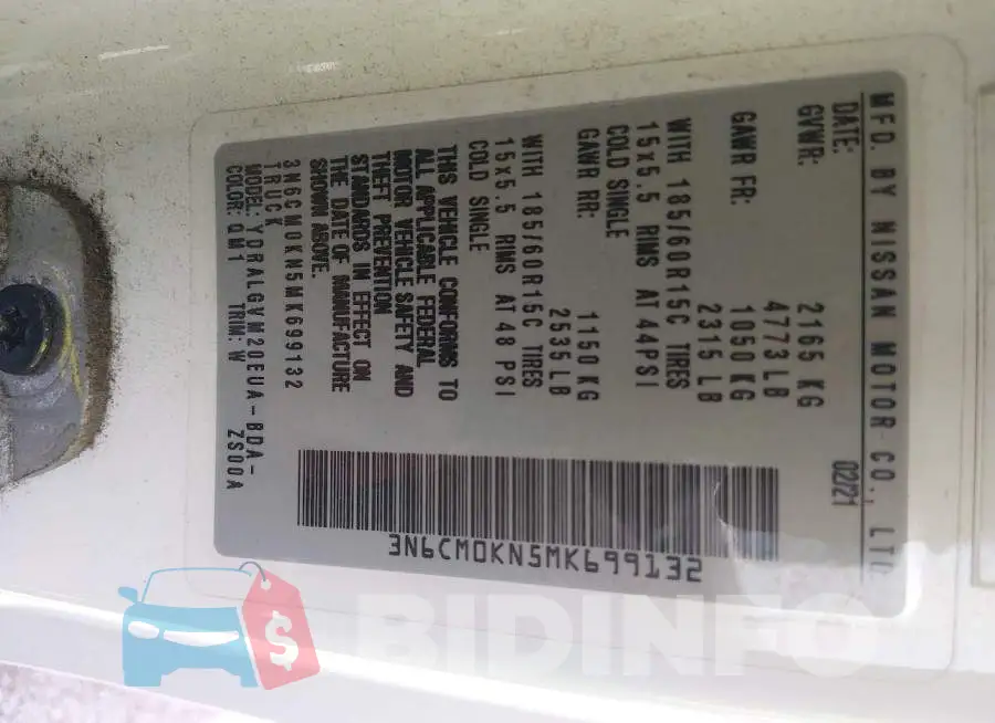 3N6CM0KN5MK699132 Photo# 9