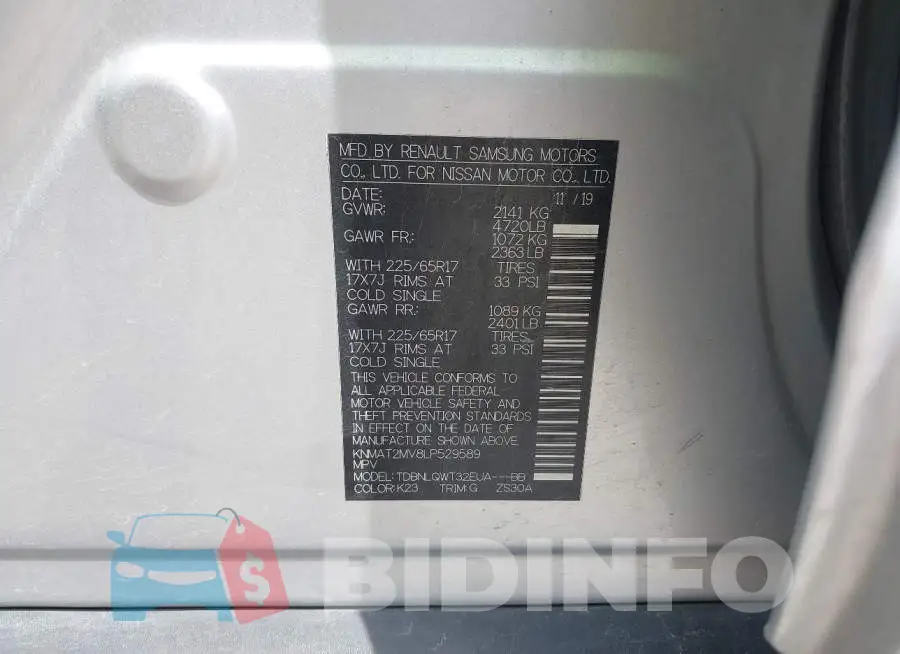 KNMAT2MV8LP529589 Photo# 9