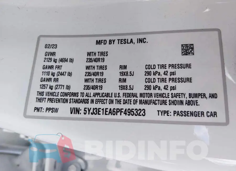 5YJ3E1EA6PF495323 Photo# 9