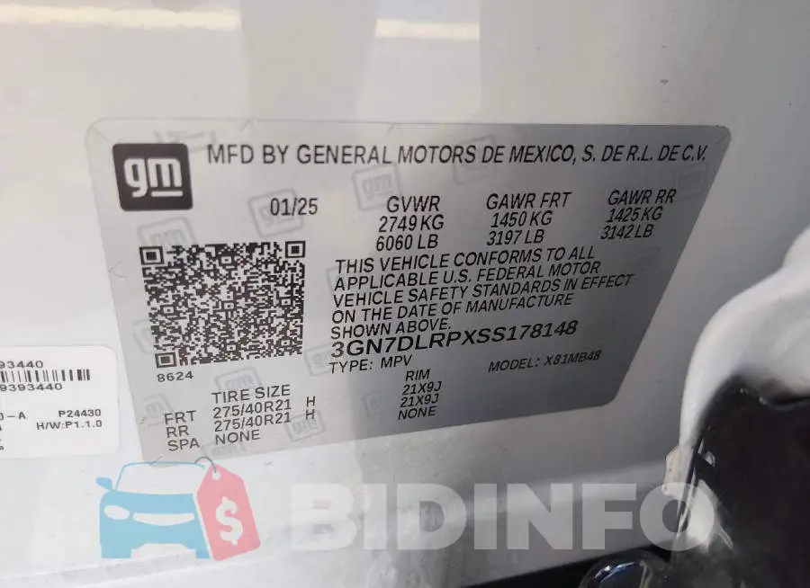 3GN7DLRPXSS178148 Photo# 9