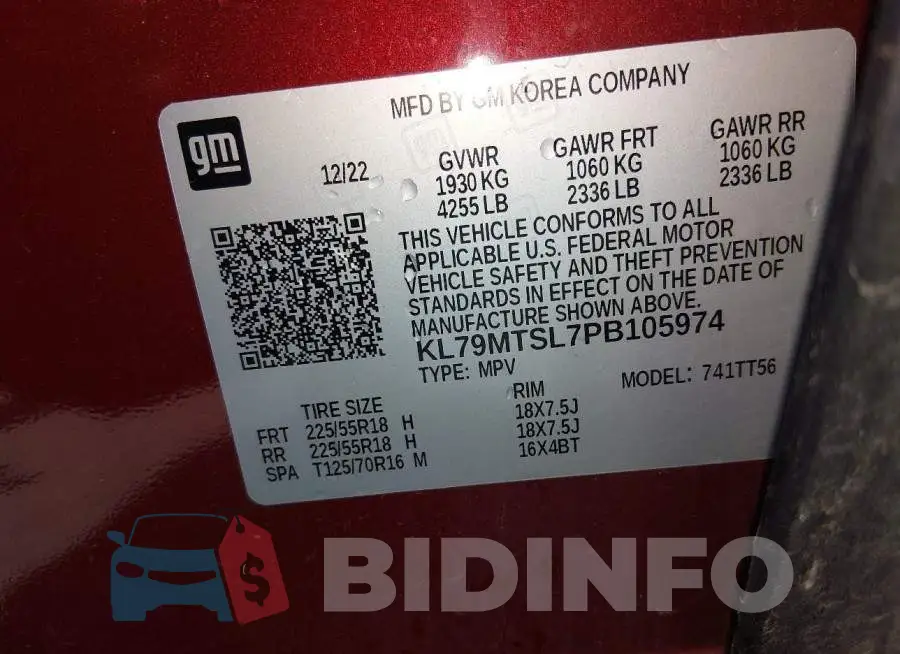 KL79MTSL7PB105974 Photo# 7