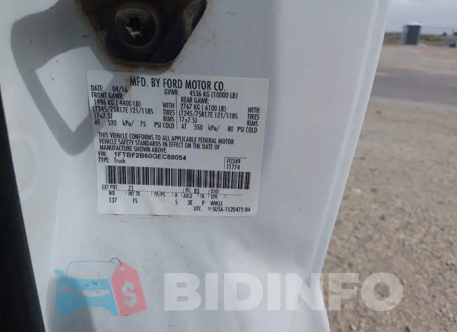 1FTBF2B60GEC88054 Photo# 4