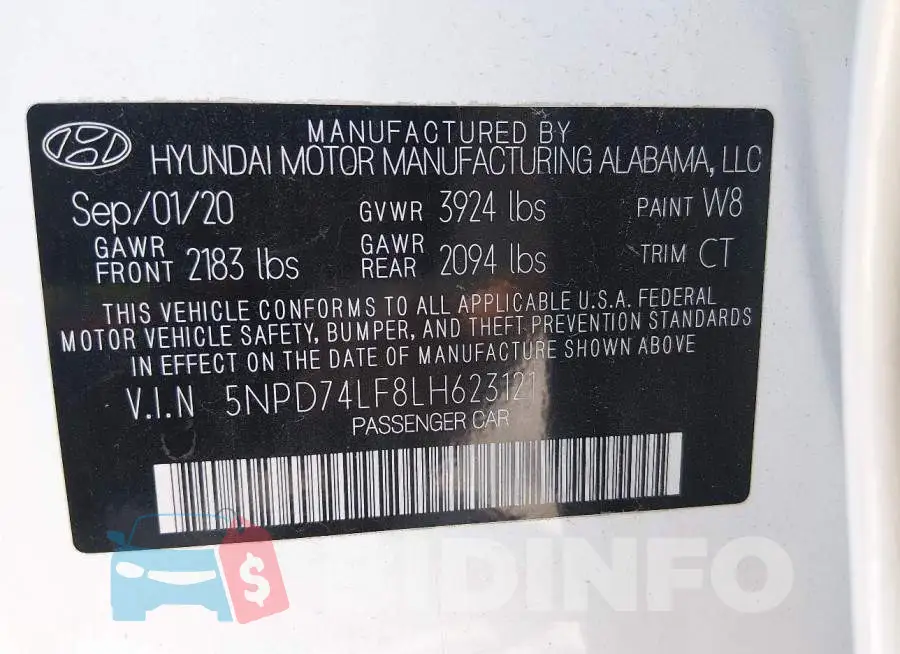 5NPD74LF8LH623121 Photo# 9