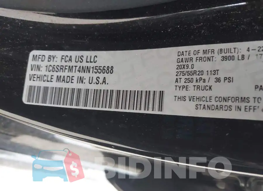 1C6SRFMT4NN155688 Photo# 9