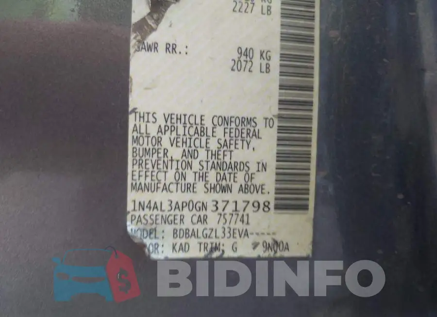 1N4AL3AP0GN371798 Photo# 9