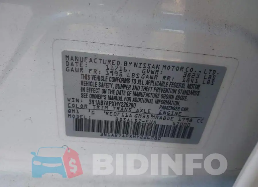 3N1AB7APXHY226280 Photo# 9