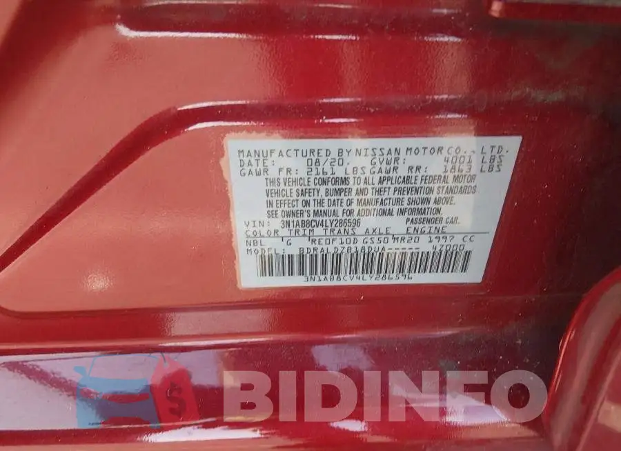 3N1AB8CV4LY286596 Photo# 9