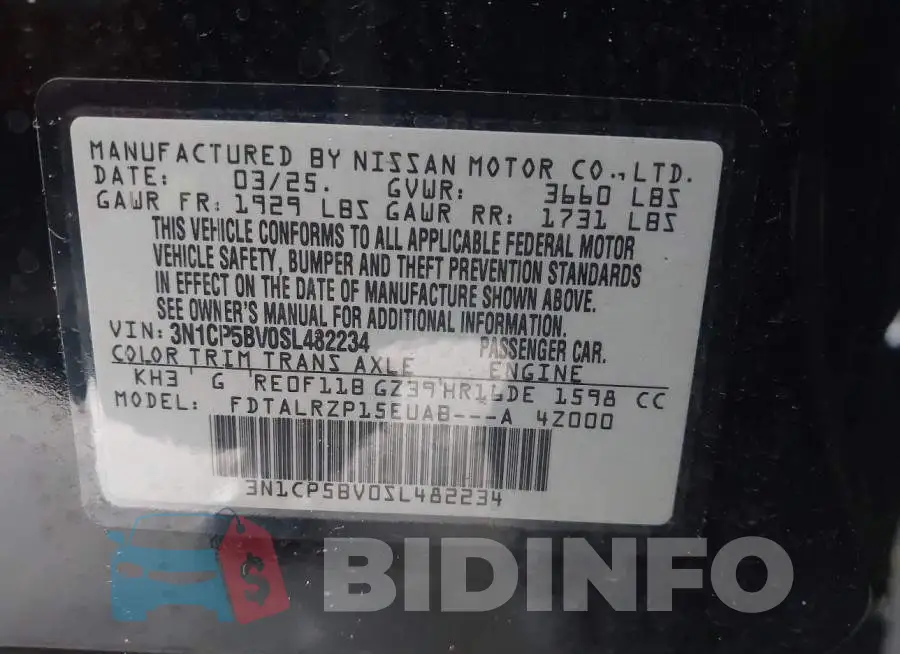 3N1CP5BV0SL482234 Photo# 9