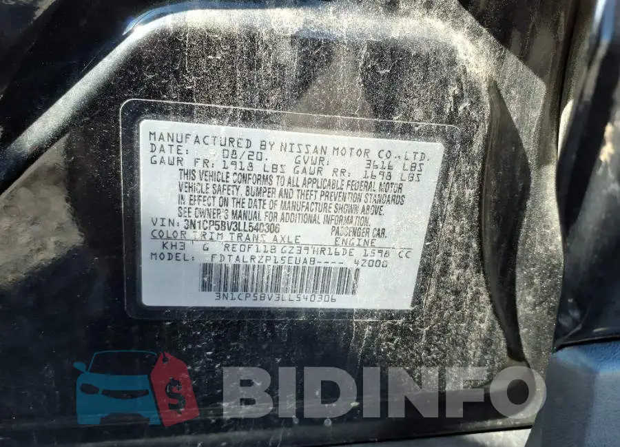 3N1CP5BV3LL540306 Photo# 9