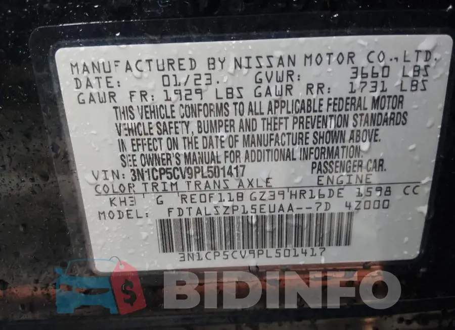 3N1CP5CV9PL501417 Photo# 9