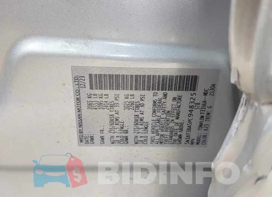 5N1BT3BA5PC948325 Photo# 9