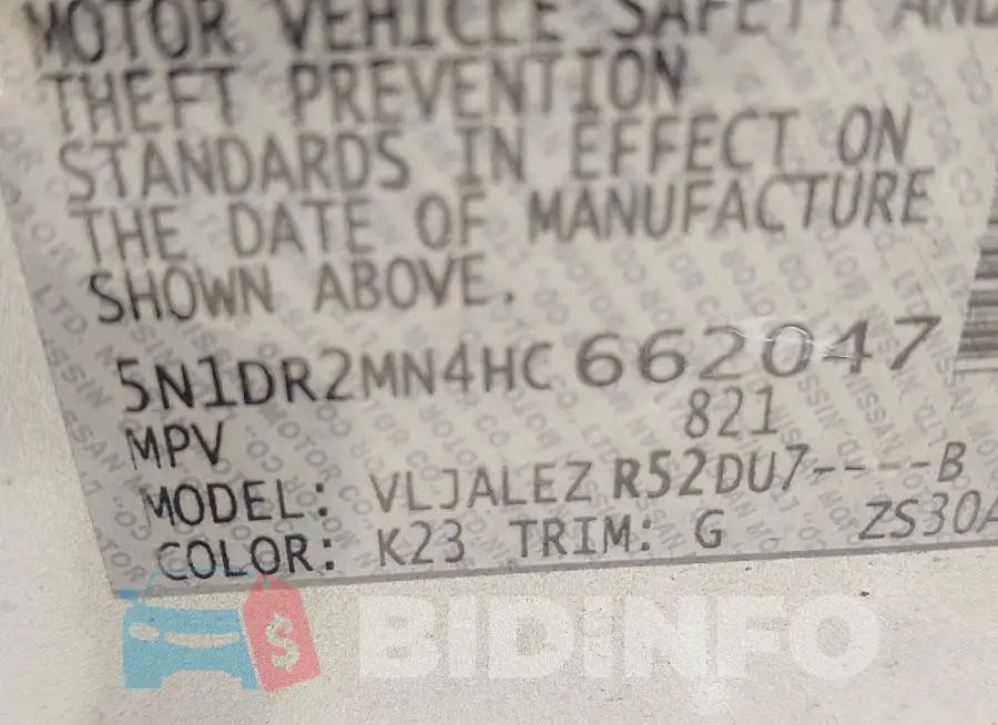 5N1DR2MN4HC662047 Photo# 9